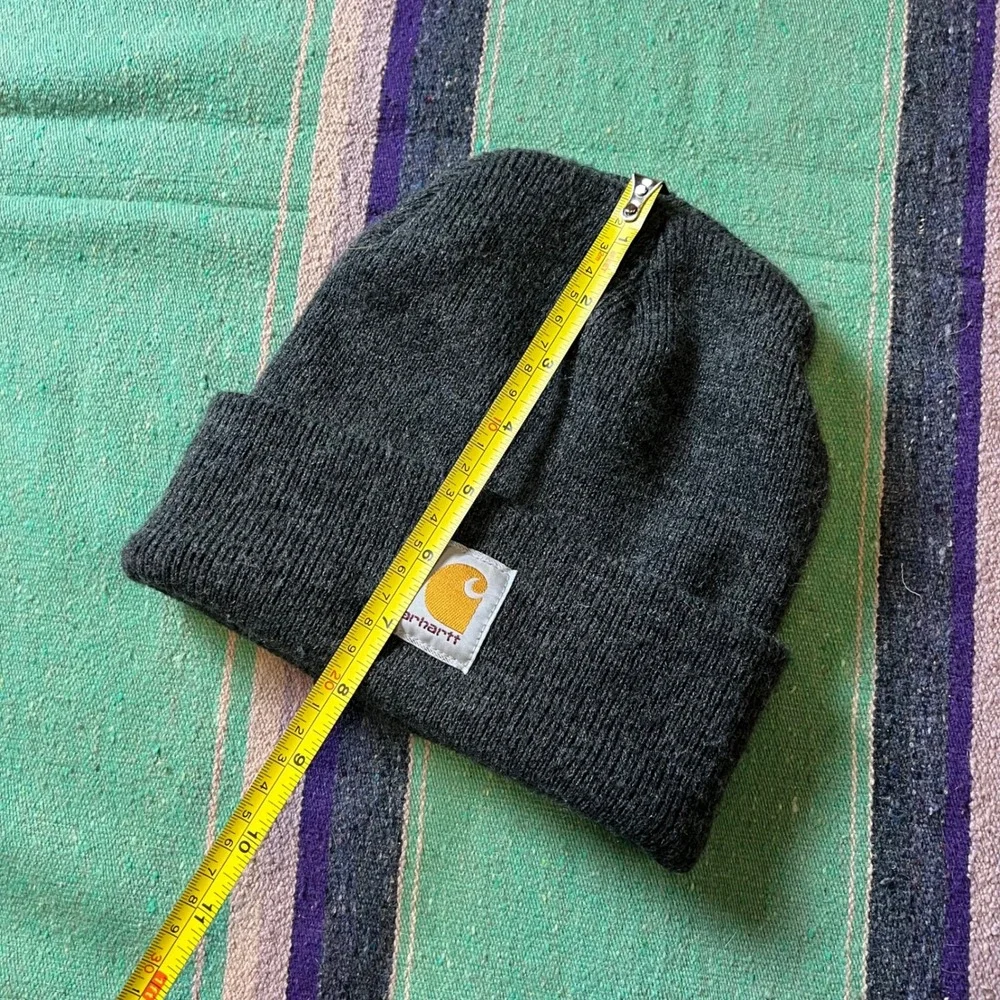 Carhartt Beanie Hat Unisex OS Charcoal Gray A18-CLH Knit Watch Cap Logo Patch